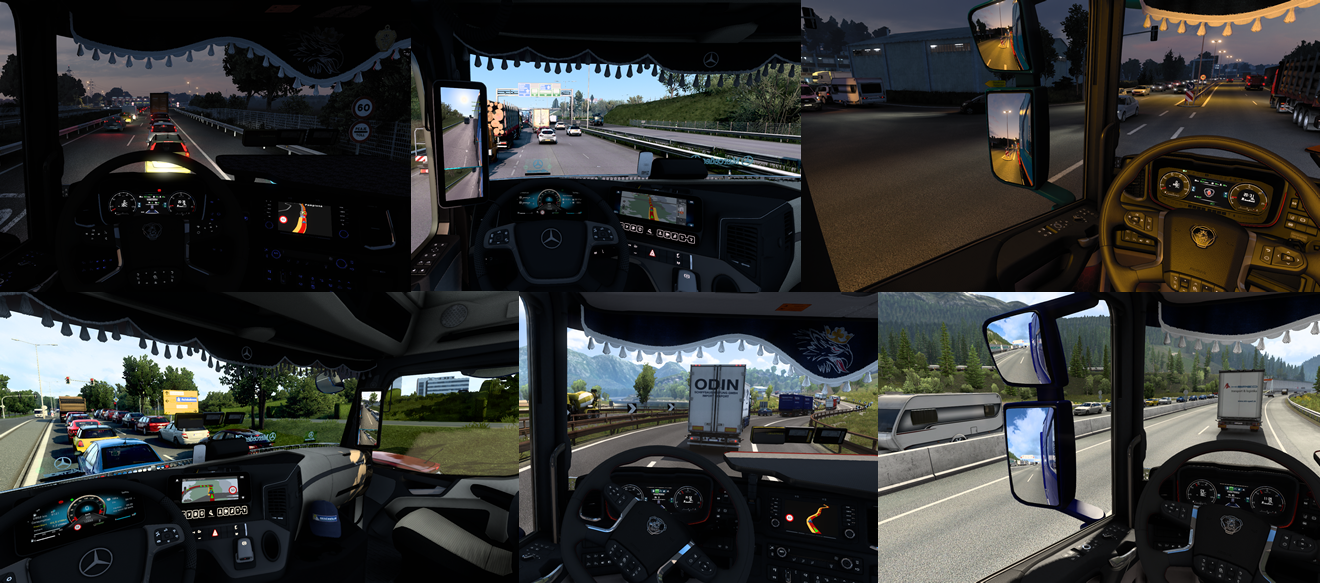 D. B. Creation Traffic Mod image - Show the improved traffic at different situations in the game.